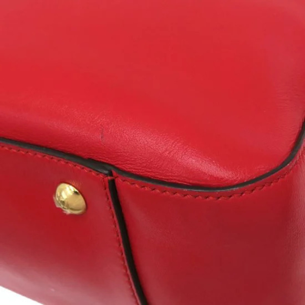 Fendi Vitello Glacier FF Tote Rosso Cardinale leather Red - Picture 6 of 9